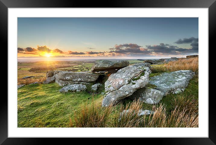 Sunset on the Moors Framed Mounted Print by Helen Hotson