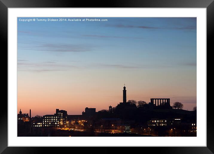 Majestic Edinburgh Skyline Framed Mounted Print by Tommy Dickson