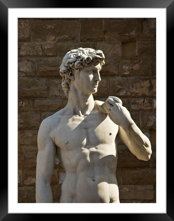 Michelangelos David - Florence Framed Mounted Print by Andy McGarry