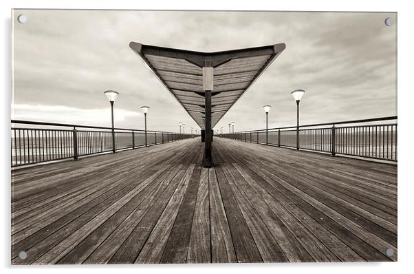 Boscombe Pier Acrylic by Helen Hotson