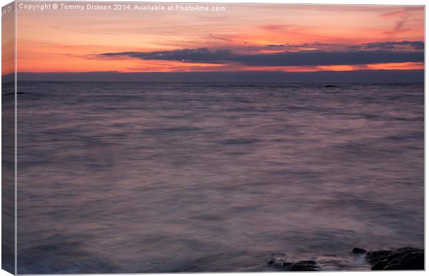 Fiery seascape Canvas Print by Tommy Dickson