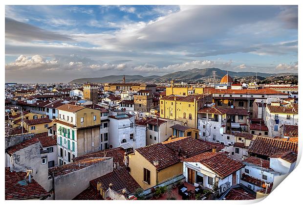 Florence Rooftops Print by mhfore Photography