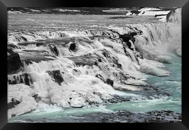 Frozen Falls Framed Print by Rob Hawkins