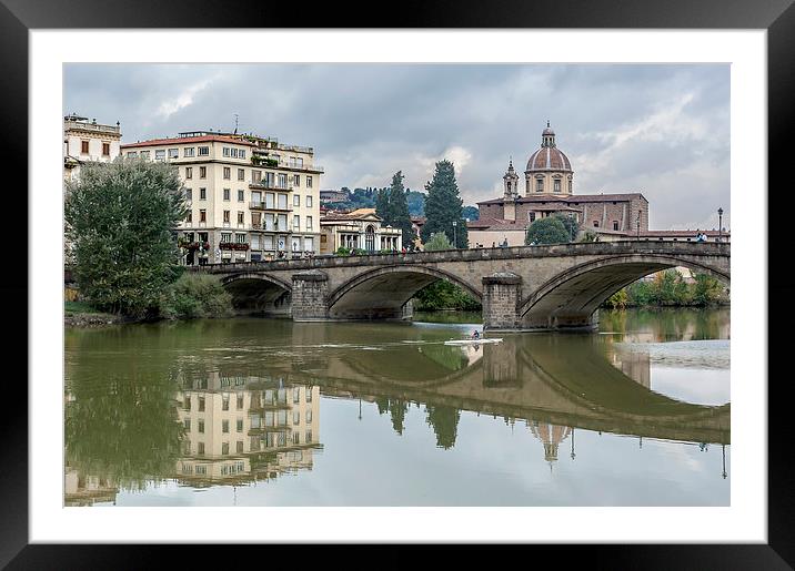 The Ponte Alla Carraia Framed Mounted Print by mhfore Photography