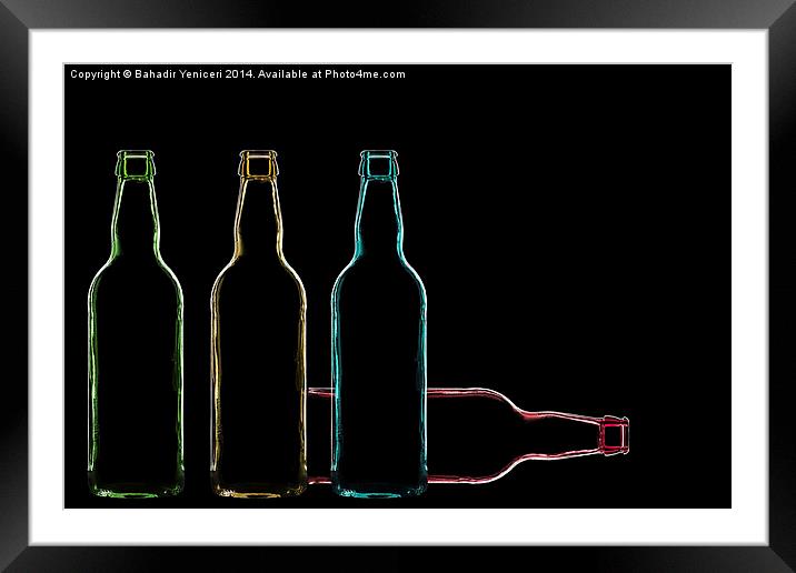 Colourful Bottles Framed Mounted Print by Bahadir Yeniceri