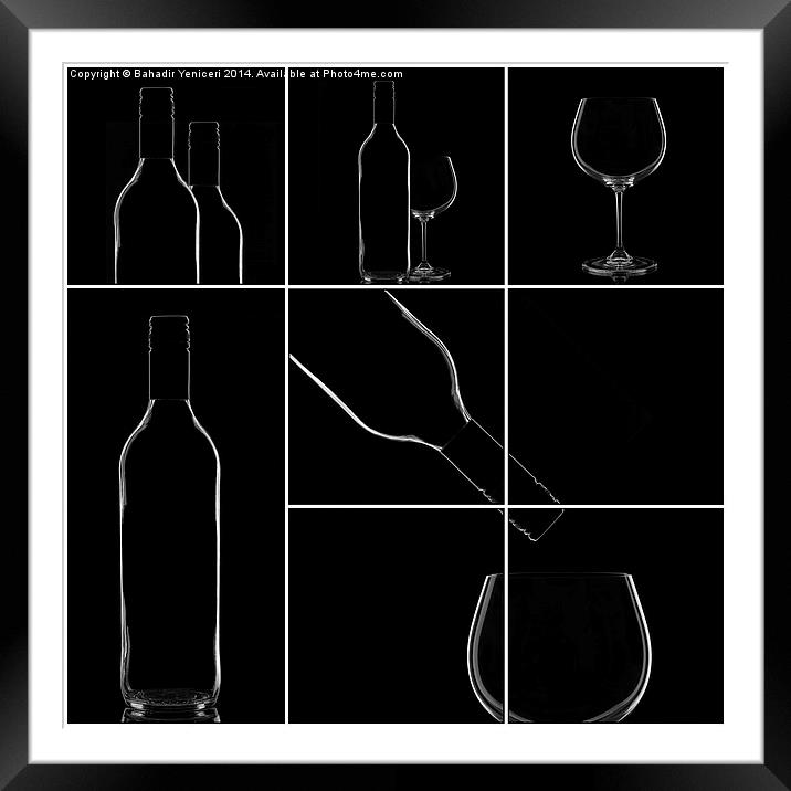 Wine Collage Framed Mounted Print by Bahadir Yeniceri