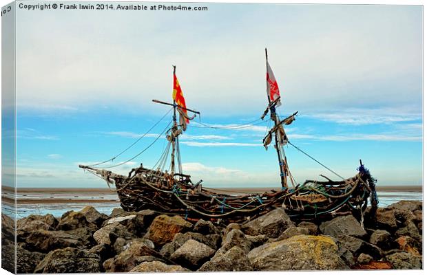 The Driftwood Pirate ship ‘Grace Darling’. Canvas Print by Frank Irwin