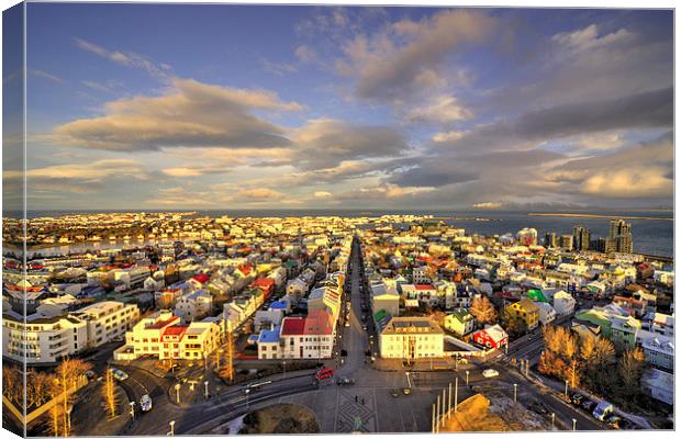 Vista of Reykjavik Canvas Print by Rob Hawkins