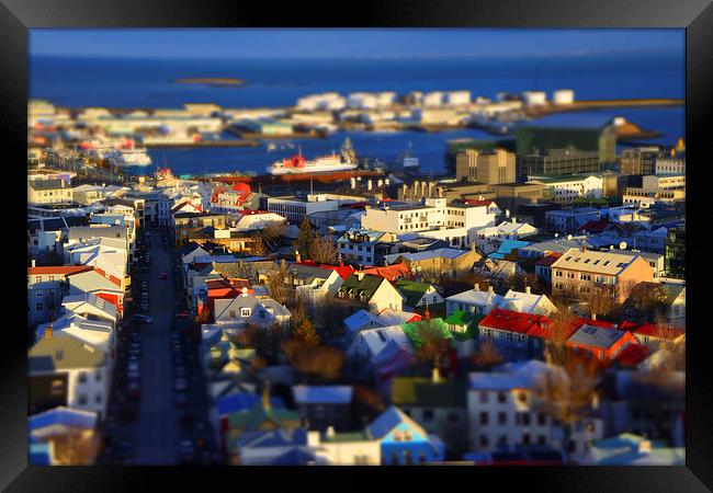 Reykjavik model village Framed Print by Rob Hawkins