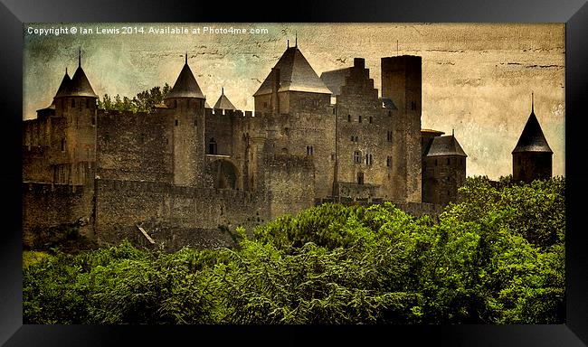 Towers of Carcassonne Framed Print by Ian Lewis