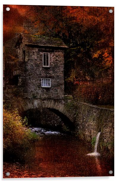 Bridge house Ambleside Acrylic by Robert Fielding