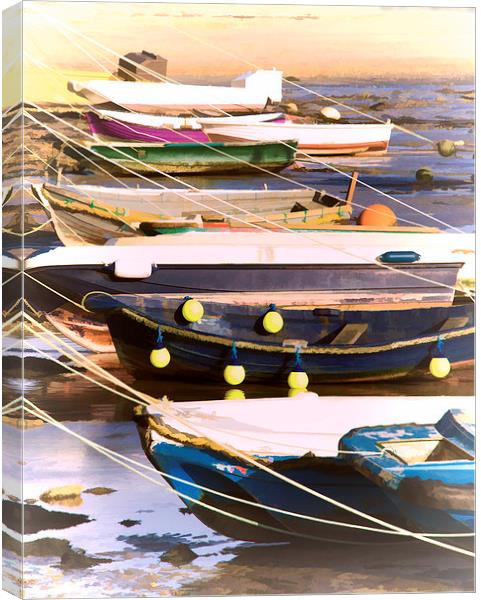 Boats at Folketone Harbour Kent Canvas Print by Susan Sanger