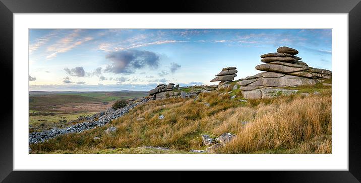 Dusk at Stowes Hill on Bodmin Moor Framed Mounted Print by Helen Hotson