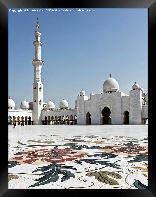 Sheikh Zayed Mosque, Abu Dhabi Framed Print by Andreas Klatt