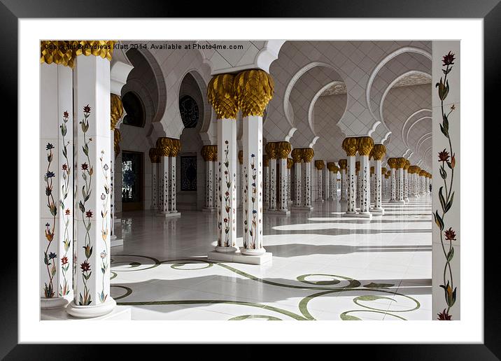 Sheikh Zayed Mosque, Abu Dhabi Framed Mounted Print by Andreas Klatt