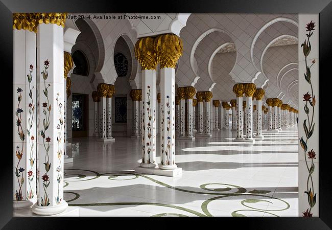 Sheikh Zayed Mosque, Abu Dhabi Framed Print by Andreas Klatt