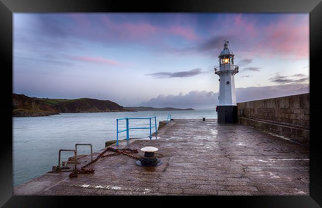 Lighthouse at Sunrise Framed Print by Helen Hotson