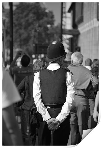 London Policeman Print by Rebekah Drew