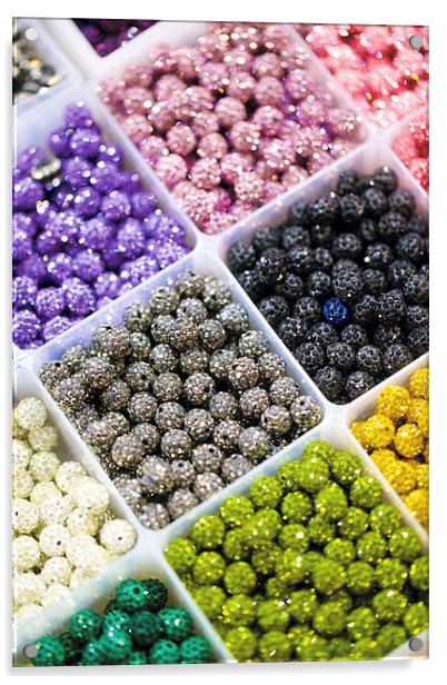 Coloured Beads Acrylic by David Yeaman