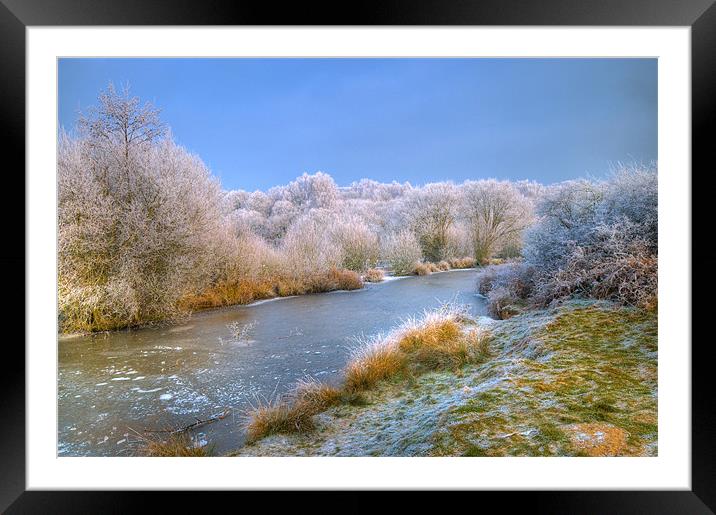 frozen Framed Mounted Print by Eddie Howland