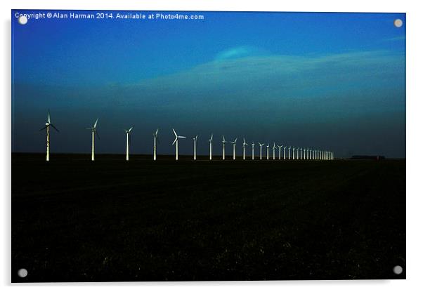 Windfarm Acrylic by Alan Harman