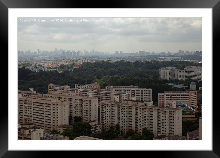 View of Singapore Framed Mounted Print by J Lloyd