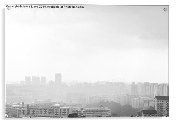 Rain across Singapore Acrylic by J Lloyd