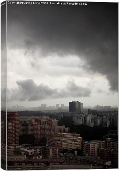 Singapore Storm Canvas Print by J Lloyd