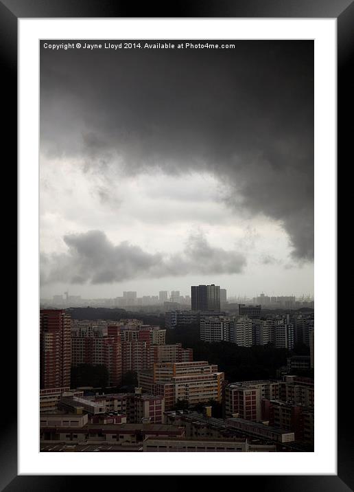 Singapore Storm Framed Mounted Print by J Lloyd