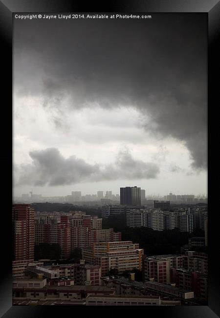 Singapore Storm Framed Print by J Lloyd
