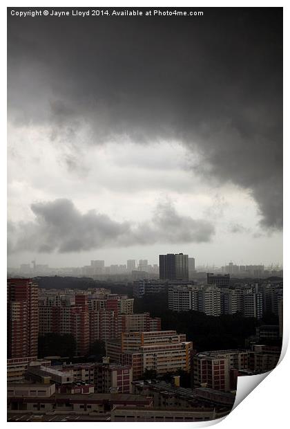 Singapore Storm Print by J Lloyd