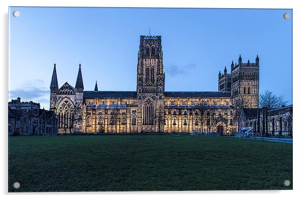 Durham Cathedral By Night Acrylic by Philip Pound