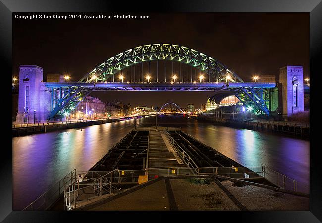 Down Tyne at night Framed Print by Ian Clamp