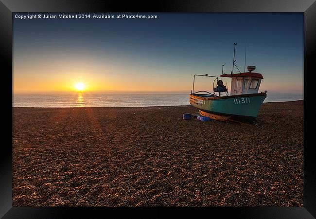 Aldeburgh Sunrise Framed Print by Julian Mitchell