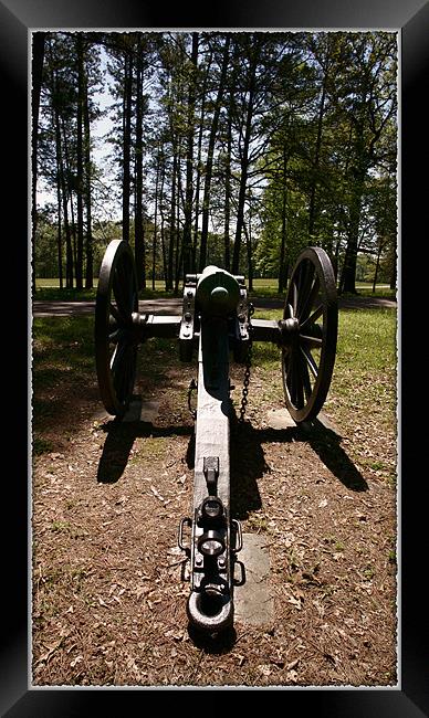 Cannon Rear Framed Print by Thomas Grob