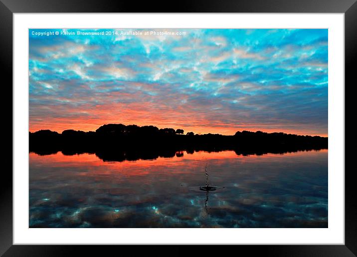 Sunset Splash Framed Mounted Print by Kelvin Brownsword