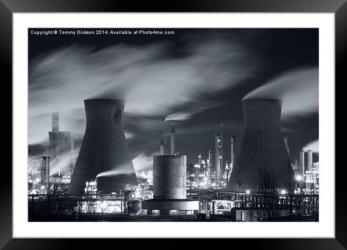 Grangemouth Oil Refinery, Scotland. Framed Mounted Print by Tommy Dickson