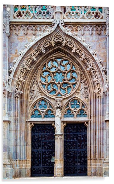 Church door Acrylic by Colin Porteous