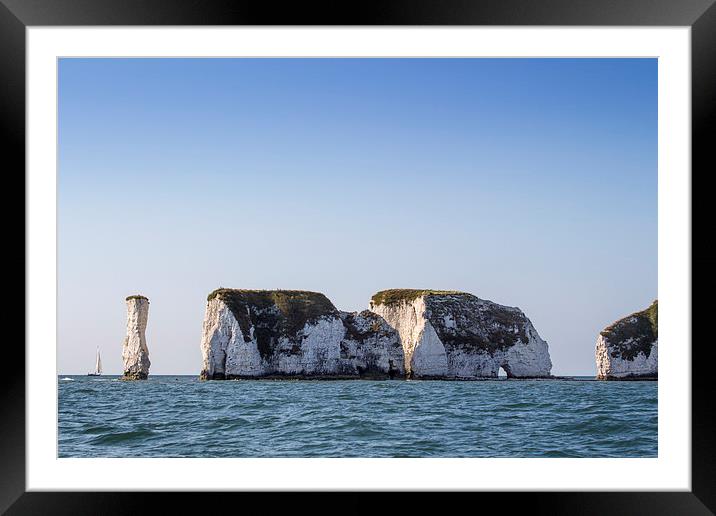 Old Harry Framed Mounted Print by Colin Porteous