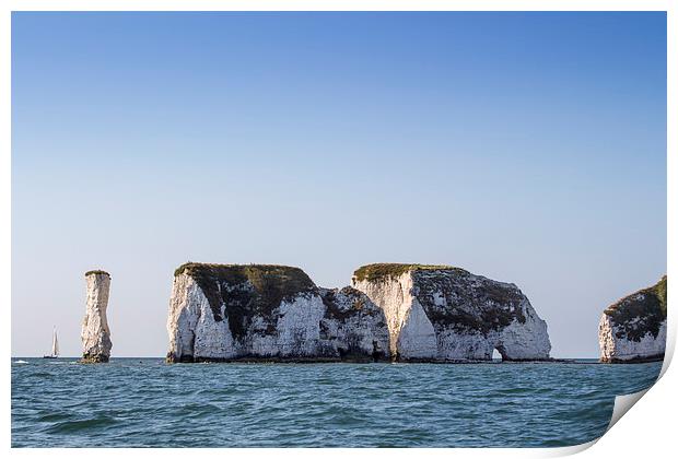 Old Harry Print by Colin Porteous