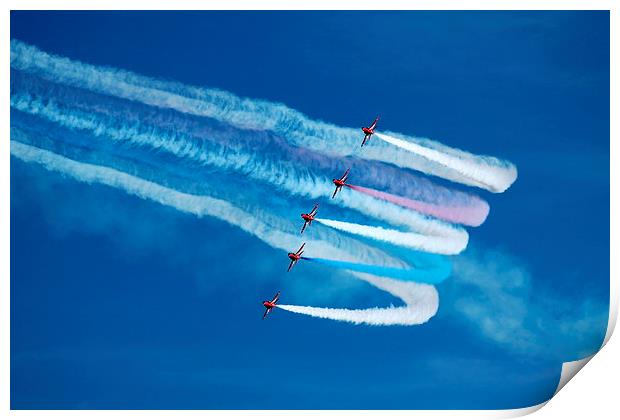 Red Arrows Formation Turn Print by James Innes