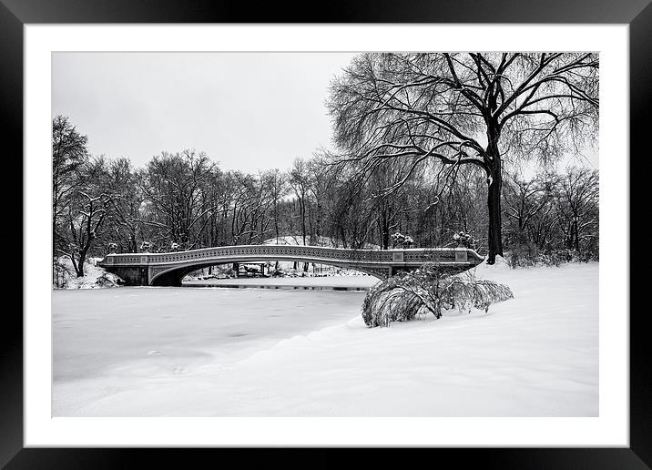 Bow Bridge Central Park Framed Mounted Print by Kevin Ainslie