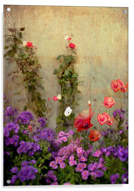 Cottage Garden Acrylic by Dawn Cox
