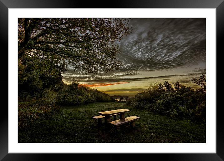 Picnic area Framed Mounted Print by Dave Wilkinson North Devon Ph