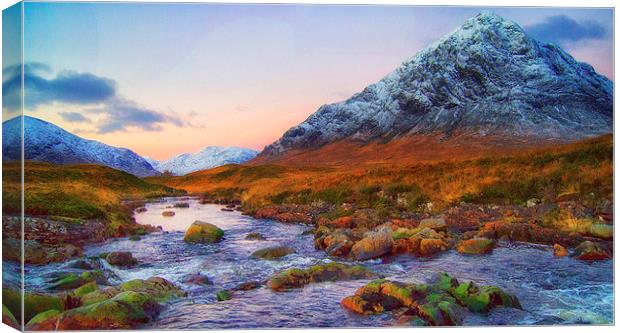 Daybreak by the Buachaille Canvas Print by Geo Harris