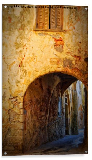 Chania alley Acrylic by Antony McAulay
