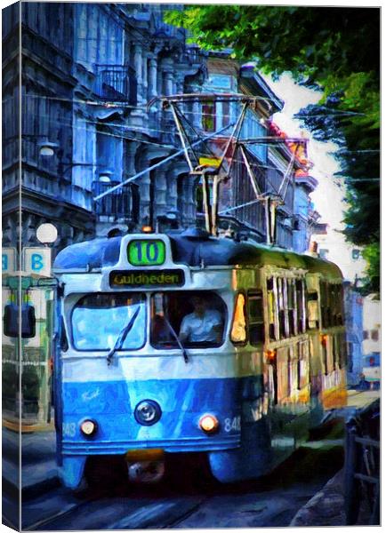 Gothenburg tram 01 Canvas Print by Antony McAulay