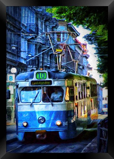 Gothenburg tram 01 Framed Print by Antony McAulay