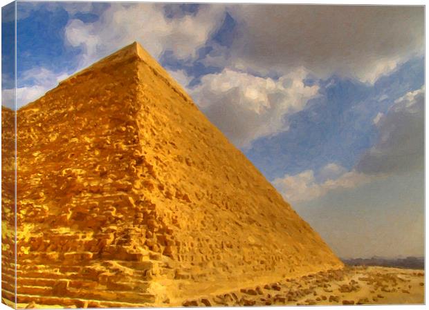 Great Pyramid Painting Canvas Print by Antony McAulay