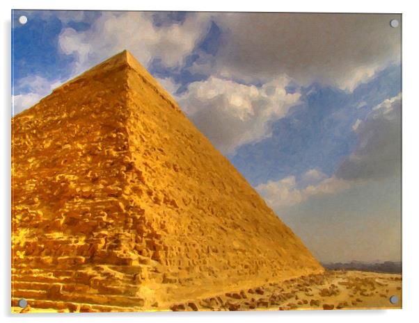 Great Pyramid Painting Acrylic by Antony McAulay